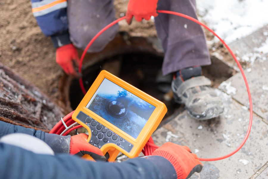 sewer inspection with camera